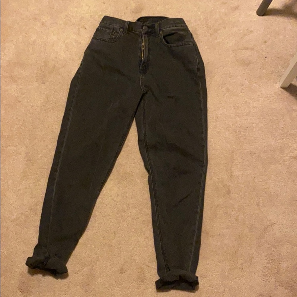 black American eagle mom jeans